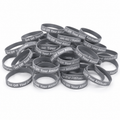 New Get Off Your Attitude Wristband (Light Grey and White) 50 Pack
