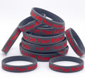 Get Off Your Attitude Bracelet (Charcoal and Red) 10 Pack