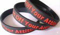 Get Off Your Attitude Bracelet (Charcoal and Red) 3 Pack